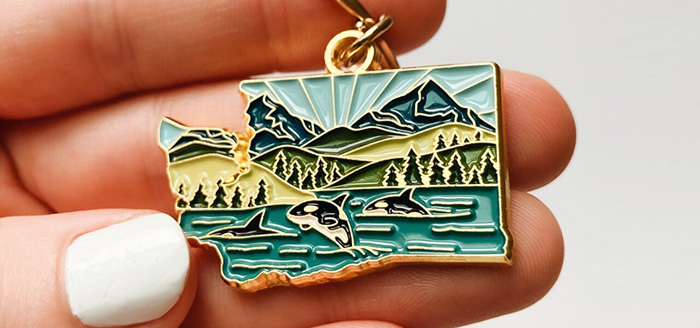 soft enamel keychain
